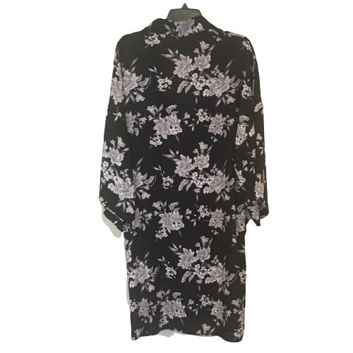 maya kimono black floral