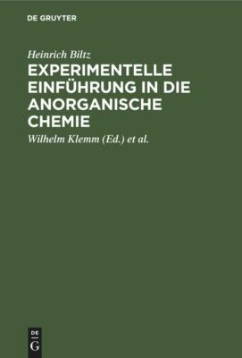 Experimentelle Einführung in die anorganische Chemie | Buch | 9783112302026