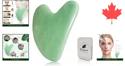 Traditional Gua Sha Tool - Jade Stone Heart Shape - Anti-Aging & Tension Relief