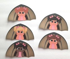 3D UPick Girl Camping Tent Scrapbook Card Embellishment 3902
