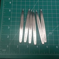 Lot Of 6 Sally Hansen Get To The Point Metal Tweezers NEW NO PACKAGE
