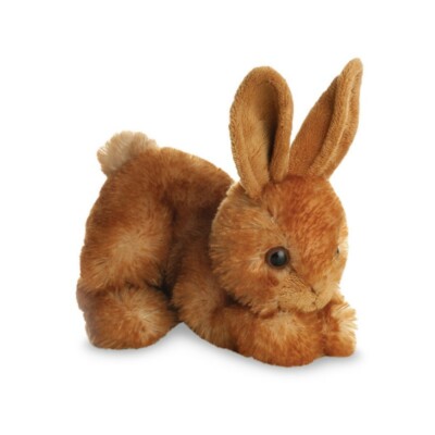 Aurora Mini Flopsie Hase – 20 Cm, Braun, Plüschtier Mit Bohnenfüllung