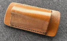 Horizontal Carry Pocket Knife Sheath Brown Heritage Full Size Belt Loop