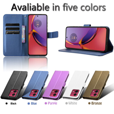 Fr MOTO G Power 5G 2024 G54 G84 Magnetic Flip Stand Card Slots Wallet Phone Case