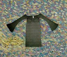 SEXY MAMA MATERNITY Dress Army Green BOAT NECK Long Sleeve Size XS Women's 