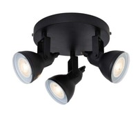 Deckenleuchte Deckenlampe Wohnzimmerlampe Spotleuchte Metall Schwarz D 30 Cm