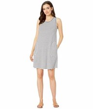 $366 Karen Kane Women's White Black Striped Sleeveless Tank Dress Size XS