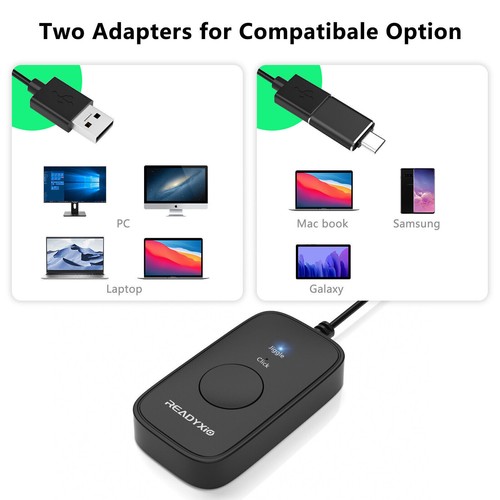 Mouse Jiggler 2 in 1 USB Port Mouse Mover Gaming Automatic Clicker With ON/Off - 第 7/7 張圖片