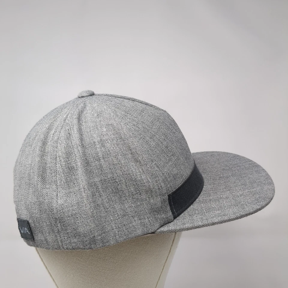 Gorra RVCA Snapback Gris Talla Única Ajustable Ajuste Medio Ligera 6 Paneles Foto 4 de 4