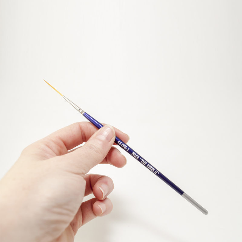 Andrew Mack Brush Virus II Series 444VII Pinstriping Brush Set – Sizes 0-4, Scrolling Script, USA Made