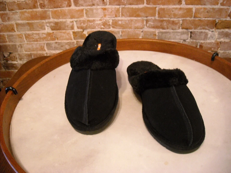 Zapatilla de mula Sporto Jasmine negra de gamuza y piel sintética pequeña 5-6 NUEVO Foto 3 de 3