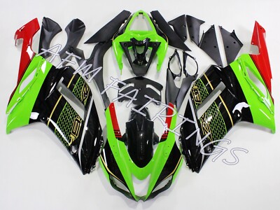 Fit for 2007 - 2008 ZX 6R ABS Injection Bodywork Fairing Kit Green Black Red