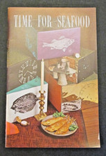 VTG 1976 Time for Seafood Cookbook NOAA Dept of Commerce Ad Ephemera