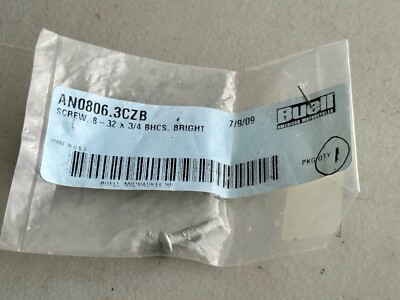 Harley Buell AN0806.3CZB 8-32 X 3/4 BHCS QTY ONE OEM NOS