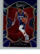 2020-21 Panini Select Daniel Oturu 93 Blue Prizms RC Los Angeles Clippers