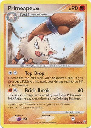 Pokemon Supreme Victors Rare Card - Primeape 39/147