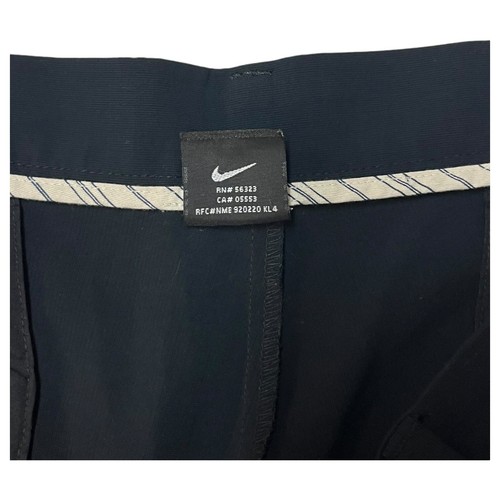 Nike Golf Shorts Mens 42 Pleated Front Chino Athletic Classic Casual Navy Blue - Picture 9 of 13