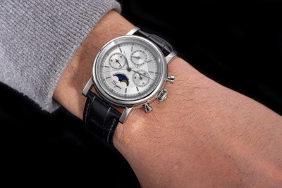 Seagull 1963 Sugess Watch Silver SWAN NECK MoonPhase Chronograph SU1908YW Gift
