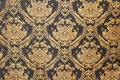 Fabric sold by yard Upholstery Drapery Chenille classic Damask design 60'' Wide