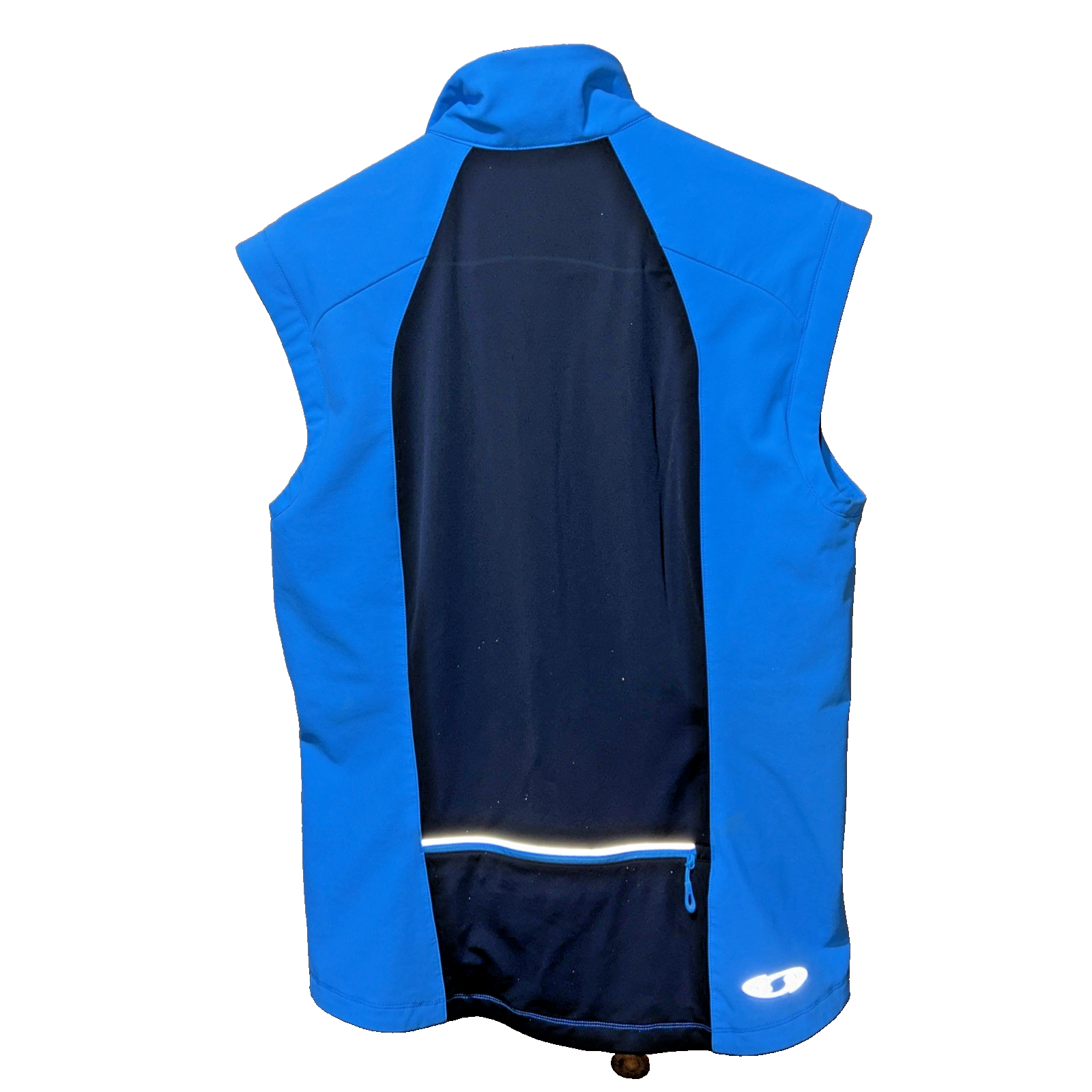 Salomon Clima Wind Gilet Donna Ciclismo Corsa Riflettente Full Zip Blu Taglia L