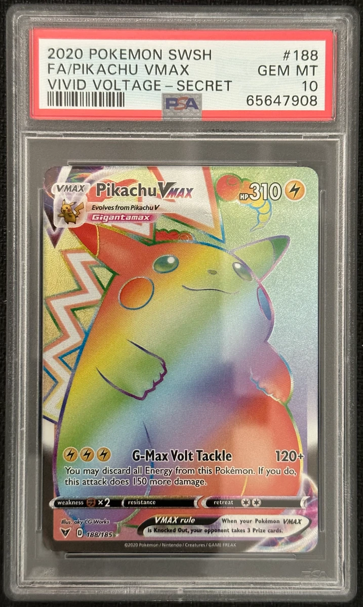 Pikachu VMAX-Full Art Secret Rare 2020 Pokemon TCG Sword & Shield