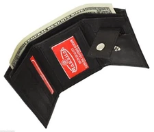 GENUINE LEATHER KIDS SMALL TRIFOLD/MONEY WALLET BY MARSHAL