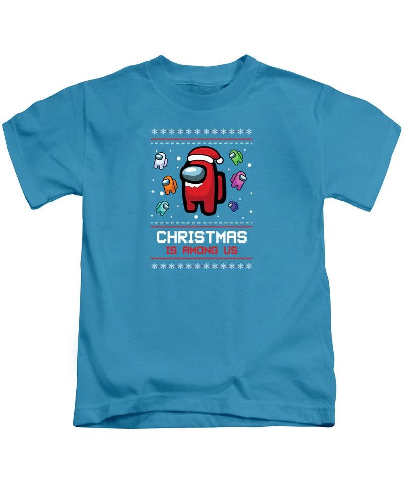 Christmas Is Among Us Kids Christmas T-Shirt Xmas Childrens Tee Top - Image 2 of 4
