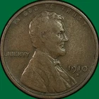 New Listing1910-S Lincoln Wheat Cent Fine F Coin #40042