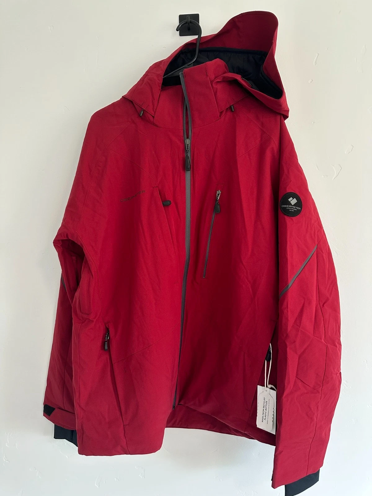 Obermeyer Raze Jacket - Hooded Men's Large in Rustic Red
