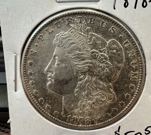 1878-S Morgan Dollar $1 Uncirculated BU Beard Lady Toned