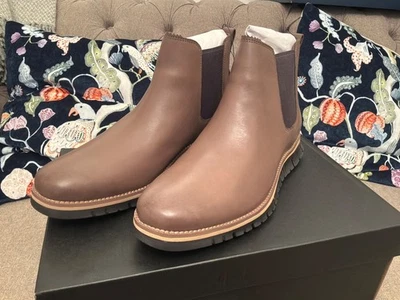 Botas Chelsea impermeables remasterizadas para hombre COLE HAAN ZERØGRAND UK9. Nuevo en caja £200 - Imagen 1 de 4