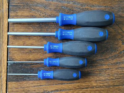Sechskantschraubendreher Set 2/2,5/4/6/8mm