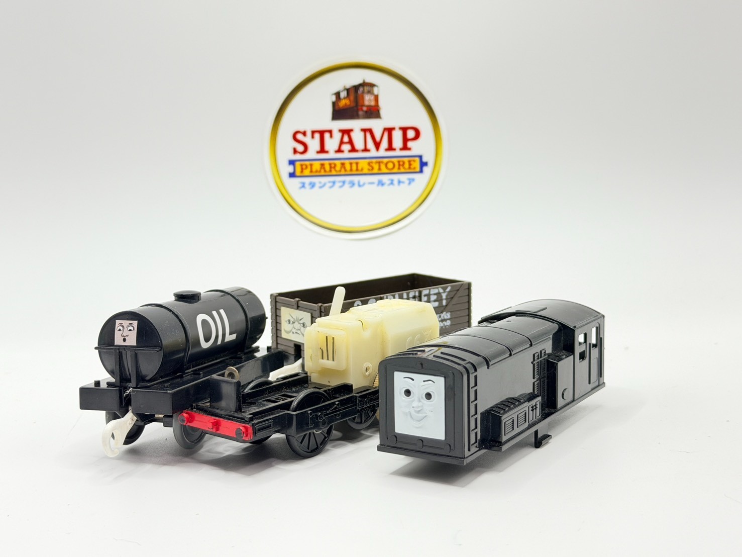 Devious House Tomy Trackmaster Plarail Devious Diesel Freight Car Set | eBay