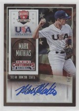 2015 Contenders USA Baseball Ticket Cracked Ice 4/23 Mark Mathias #36 Auto 1x9