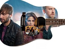 Lady Antebellum Signed 1/1 Custom Graphics Guitar ACOA