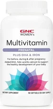GNC Women's Prenatal Multivitamin Formula with DHA & Iron, 90 Softgels