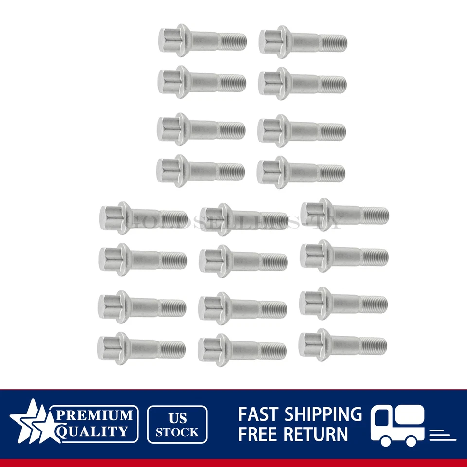 20 peças para Mercedes-Benz ML350 S500 GLK350 kit de porcas de parafusos de roda 0009905307 - Imagem 4 de 4