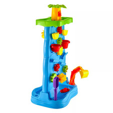 Sand and Water Table for Toddlers Double-Sided Kids Activity Waterfall Playset O