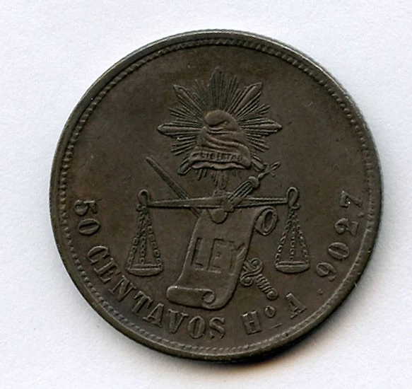 Uncertified 1880 Year Second Republic of Mexico Coins (1867-1905