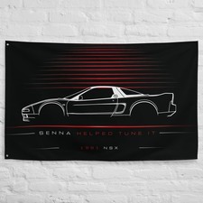 NSX 1991 Car Silhouette Flag 3x5 ft Garage Banner Man Cave Wall Decor Gift