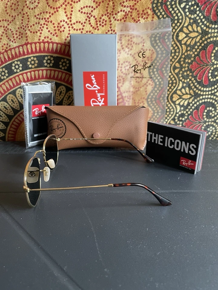 Ray-Ban Hexagonal / Oro + Lente Verde - Immagine 4 di 4