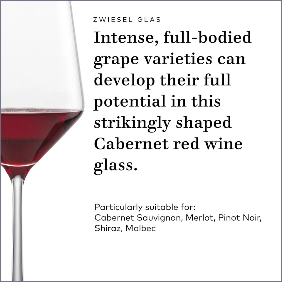 Copa de vino tinto puro Cabernet (juego de 6), elegantes copas de vino para vino tinto,... Foto 3 de 4