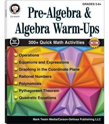 Pre-Algebra and Algebra Warm-Ups, Grades 5 - 8 Wendi, Barden, Cin