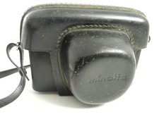 MINOLTA AF BLACK CAMERA CASE AND STRAP NICE LEATHER