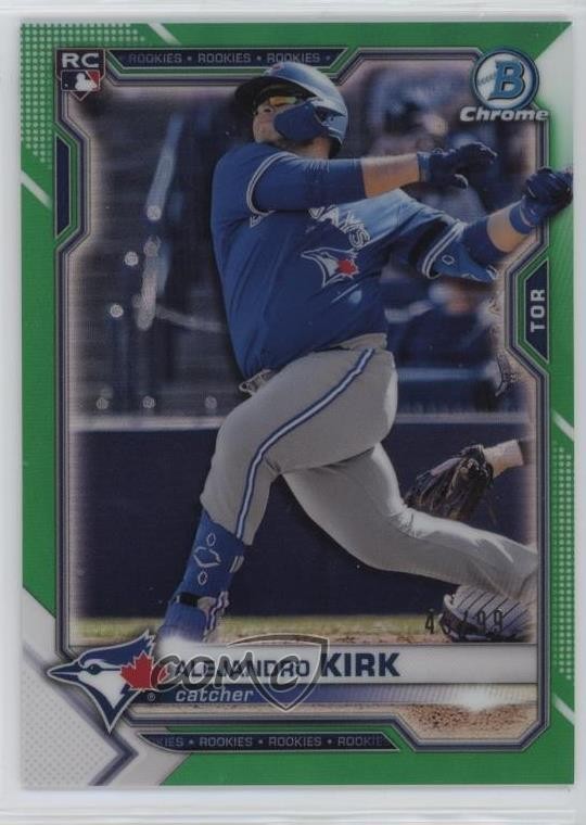 2021 Bowman Chrome Green Refractor 45/99 Alejandro Kirk #49 1l2l