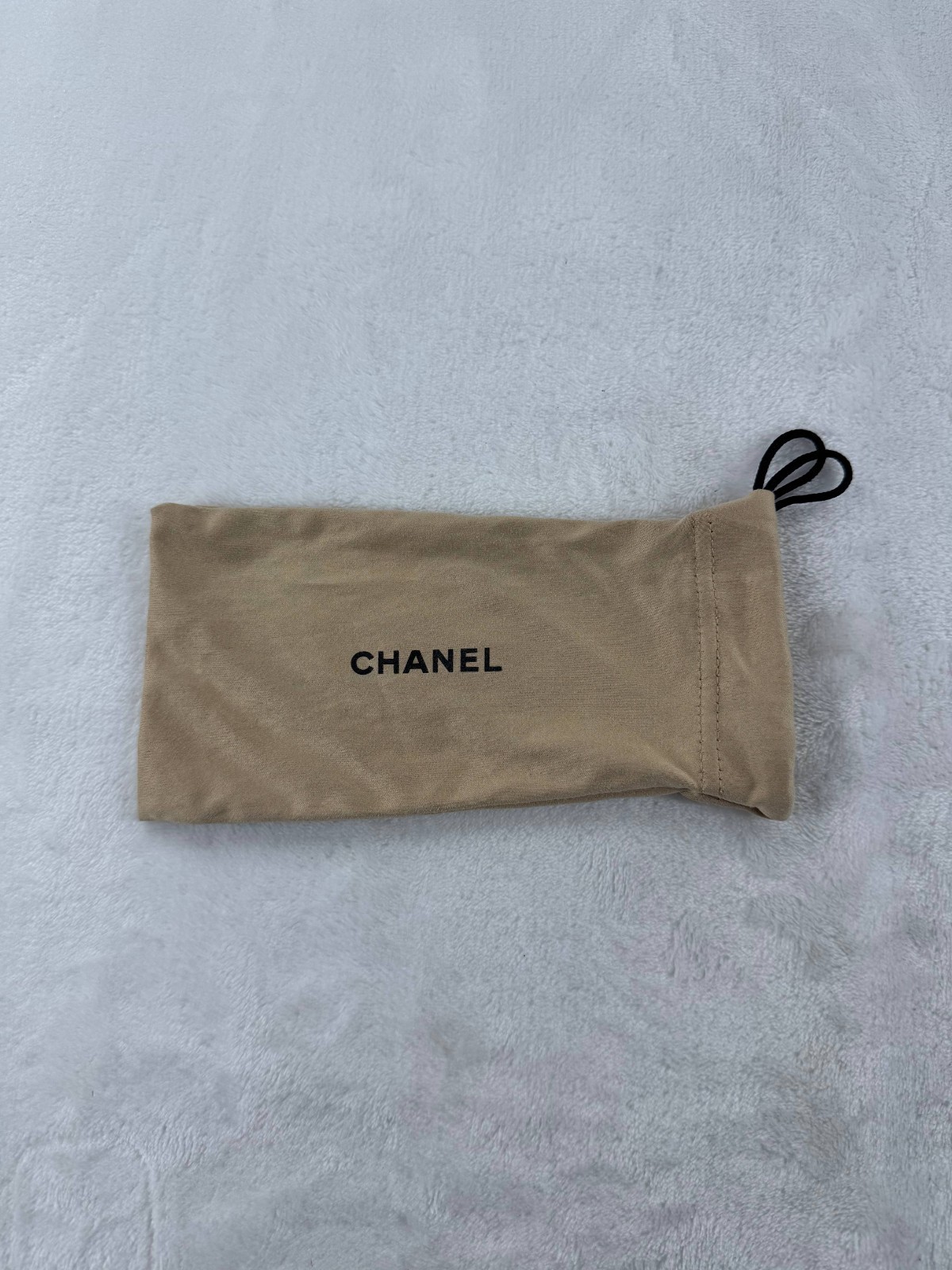 Chanel Authentic Microfiber Sunglasses Beige Draw… - image 1