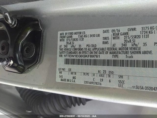 Used Starter Motor fits: 2016 Ford F150 PICKUP 3.7 Grade A - Image 3 of 4