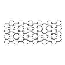 Car Decor Decal Honeycomb Pattern Waist Line Sticker Waterproof For SUV Truck