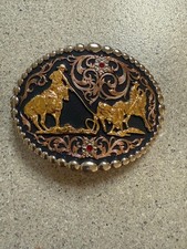 Montana Silversmiths Tri-Color Team Ropers Traditional Attitude Buckle