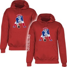 Patriots Sweatshirt Hoodie New England NE Throwback Hooded Sweat Shirt GNP02